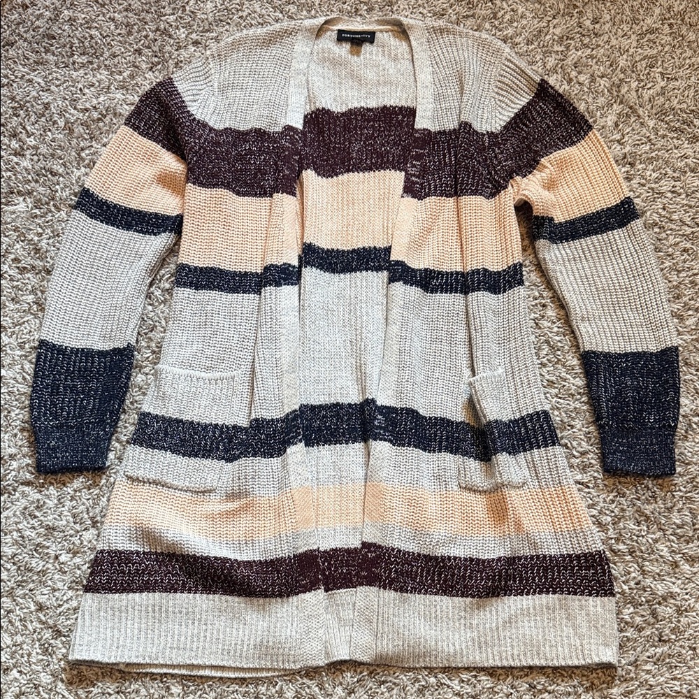 Striped Cardigan Sweater